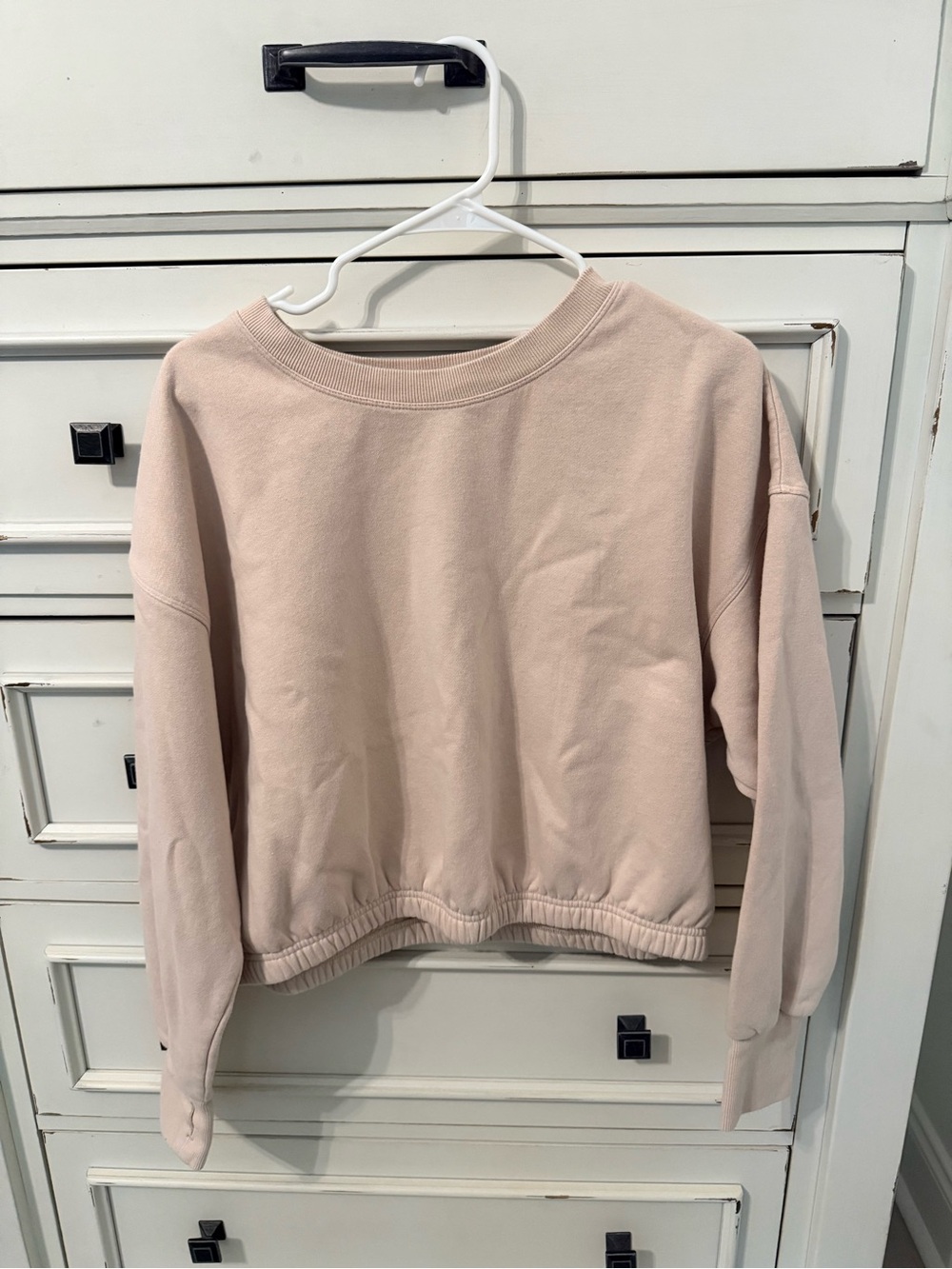 JoyLab Tan/Cream Cropped Sweatshirt